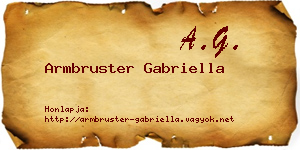 Armbruster Gabriella névjegykártya