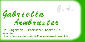 gabriella armbruster business card